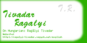 tivadar ragalyi business card