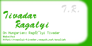 tivadar ragalyi business card